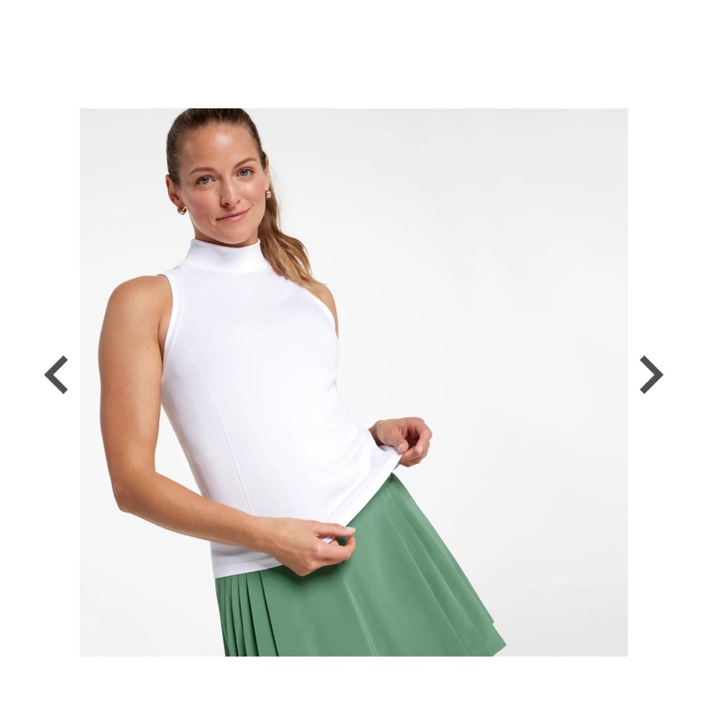 NWT Calia Seamless White Sleeveless Mock Neck Top